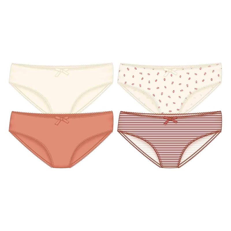 ensemble de 4 culotte corail 0038