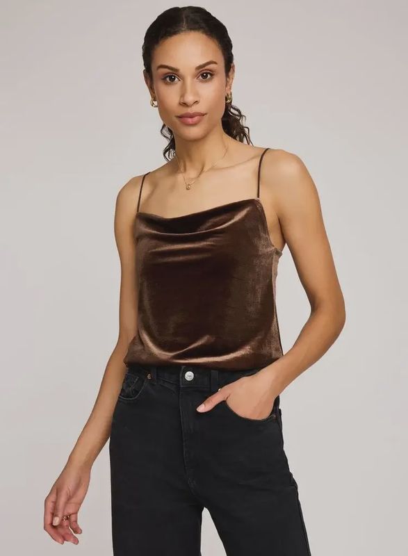 Camisole en velours brun 2747