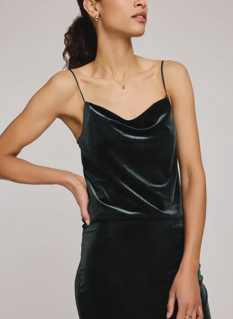 Camisole en velours noir 2747