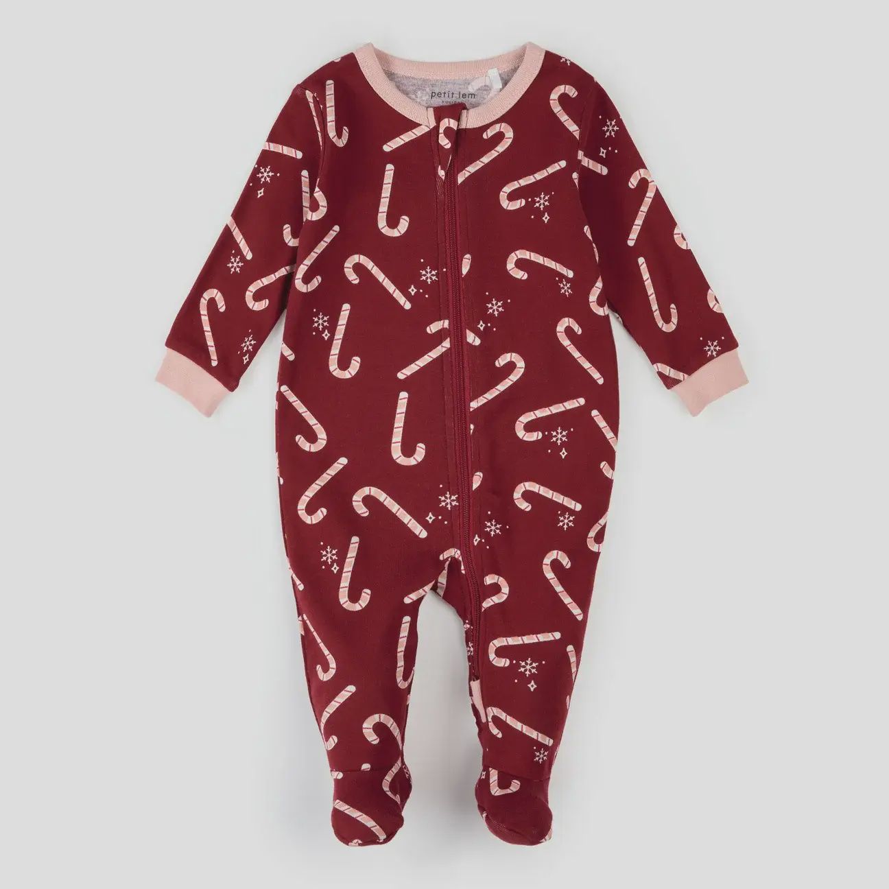 Pyjama bébé motif canne de bonbon p04b