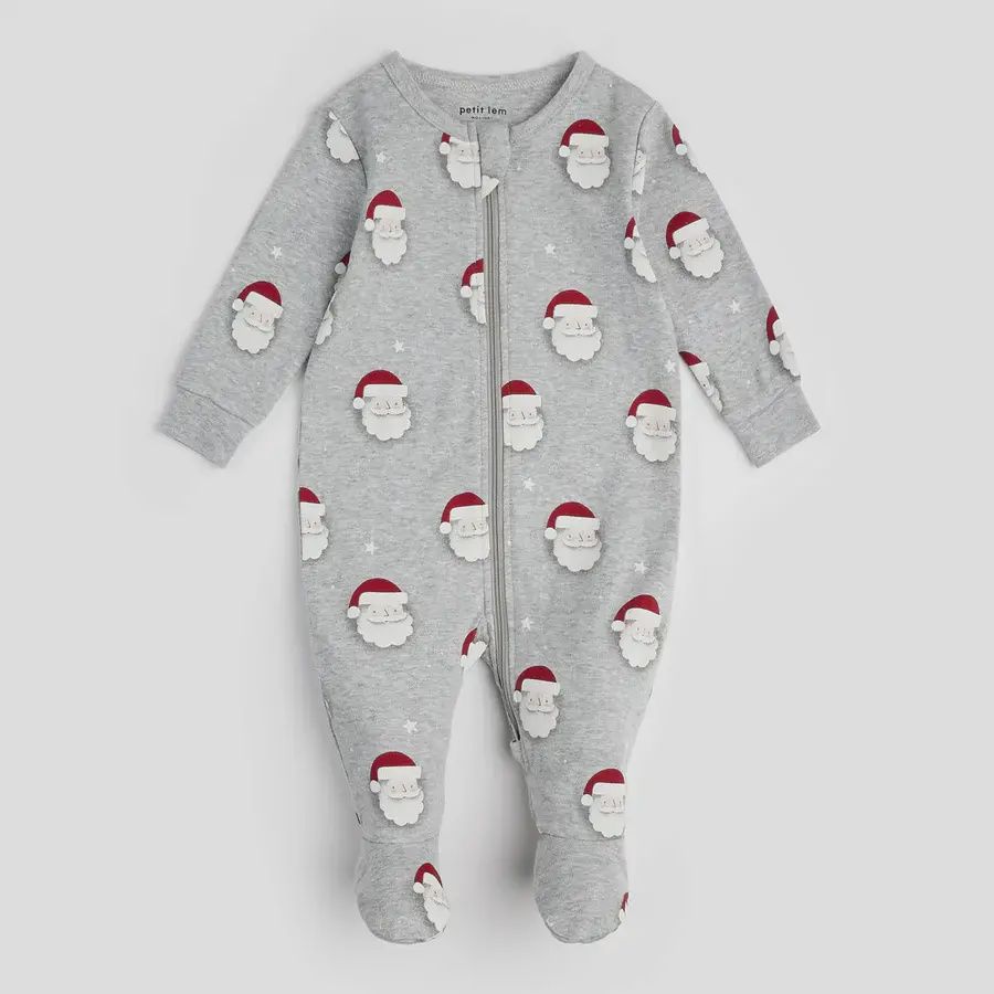 Dormeuse imprimé père-noël gris-04B