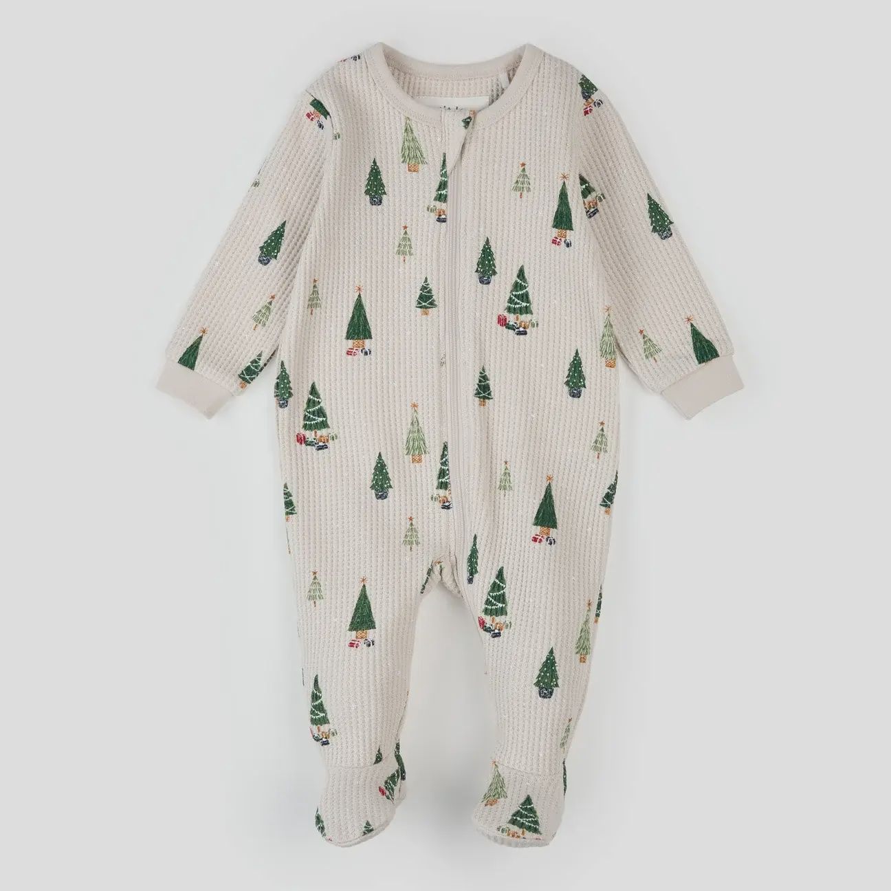 Pyjamas bébé motif sapin de Noël p05b