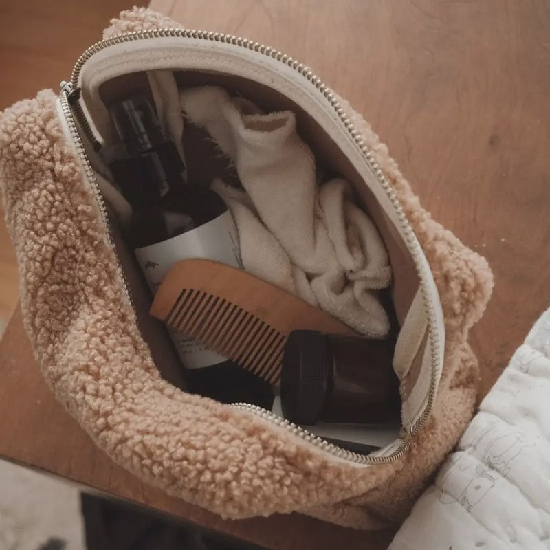 Pochette sherpa café