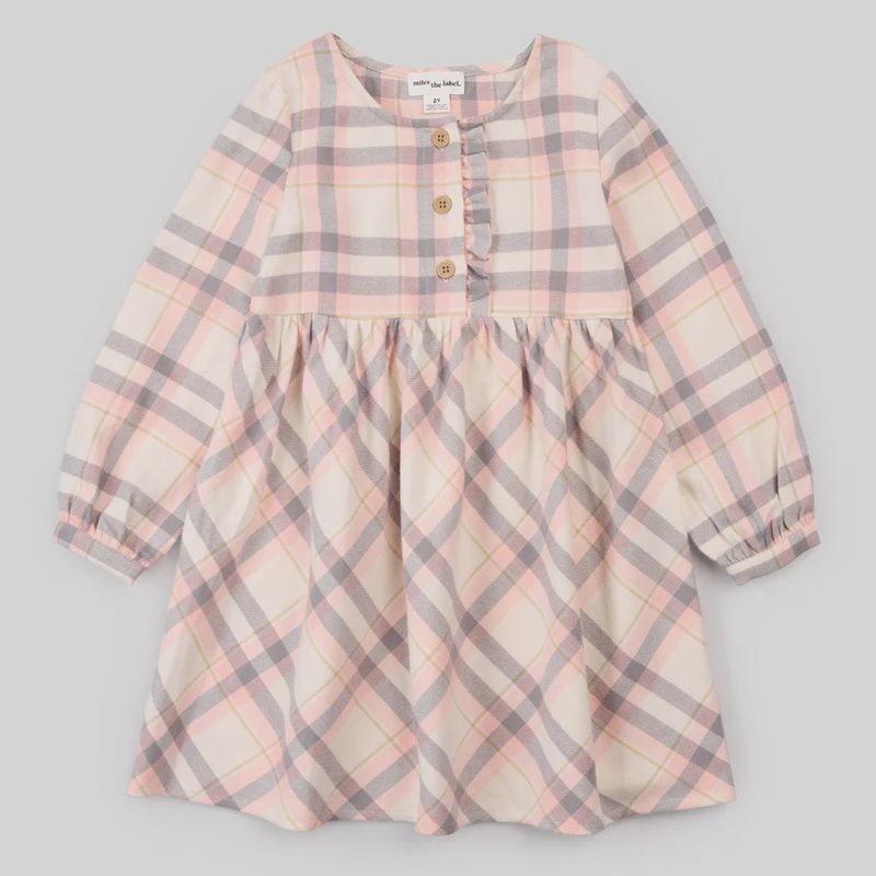 Robe à carreaux rose 01B