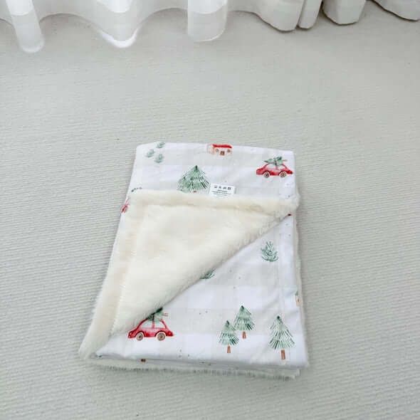 Couverture en minky cueillette de sapin