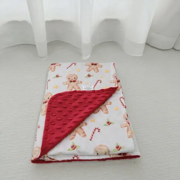 Couverture minky pain d'épice