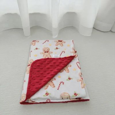 Couverture minky pain d'épice