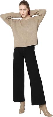 Pull en maille beige 1558