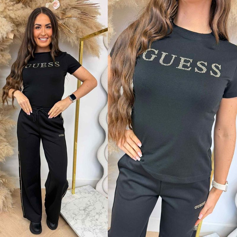 T-shirt noir guess 1314