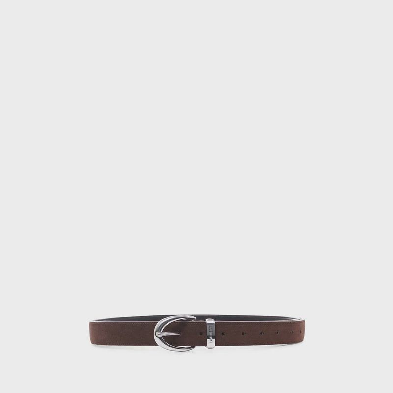 La Dallas - Ceinture en suede vegan bark
