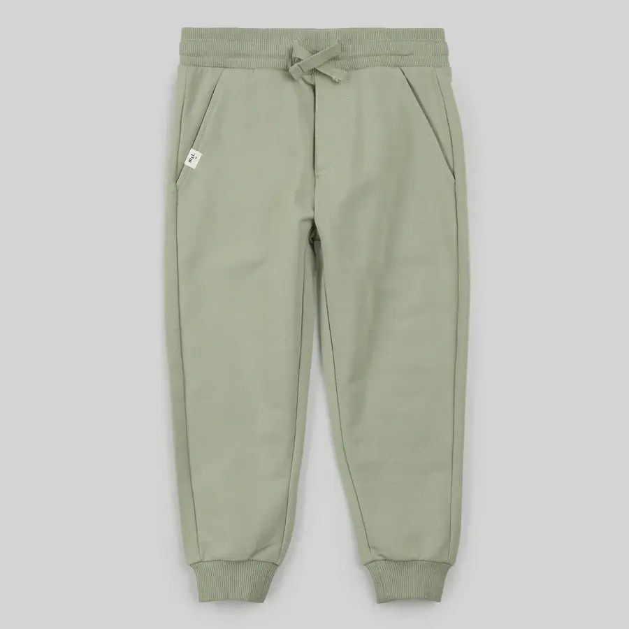 Jogger molletonné sauge Basiques b01k