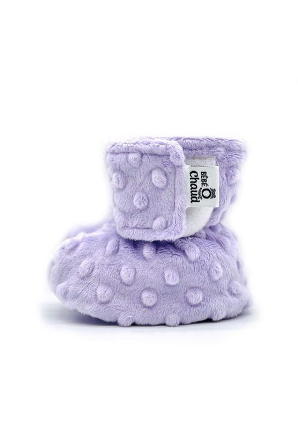 Pantoufle à velcro en Minky