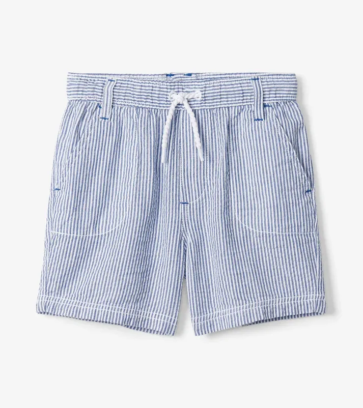 Short lignée blanc et bleu 1391