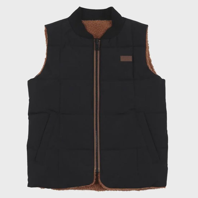 Veste matelassée réversible sans manches Garçons Noir 2503