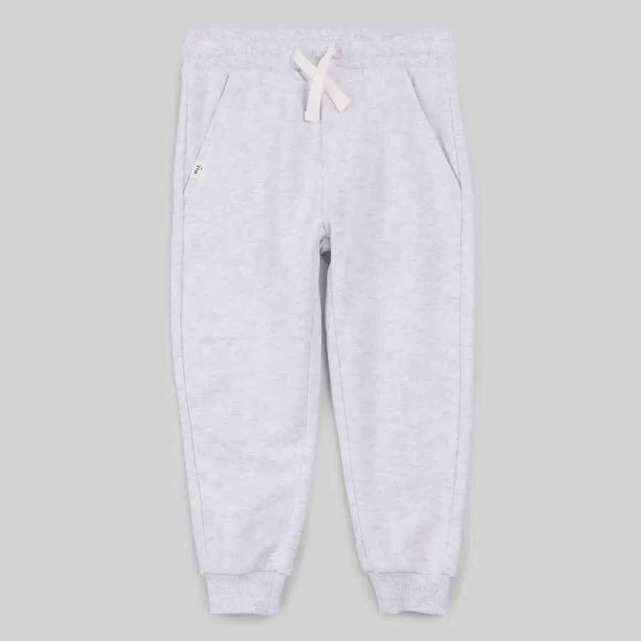 Jogger molletonné gris chiné clair Basiques b03k