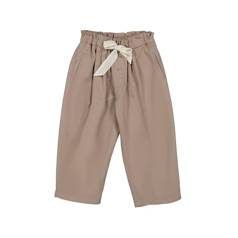 Pantalon fluide paperbag 4577, Couleur: beige, Grandeur: 6 ans