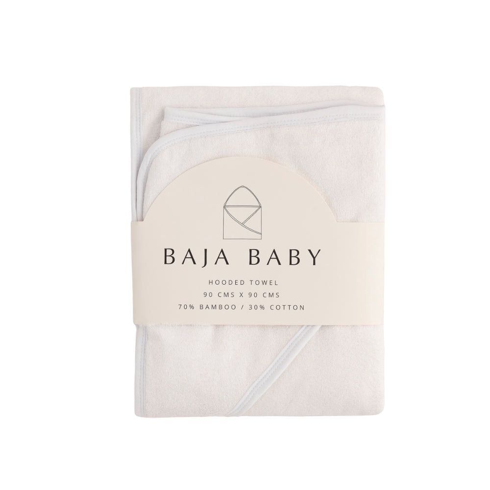 Serviette avec capuchon Baja Baby, Couleur: Blanc