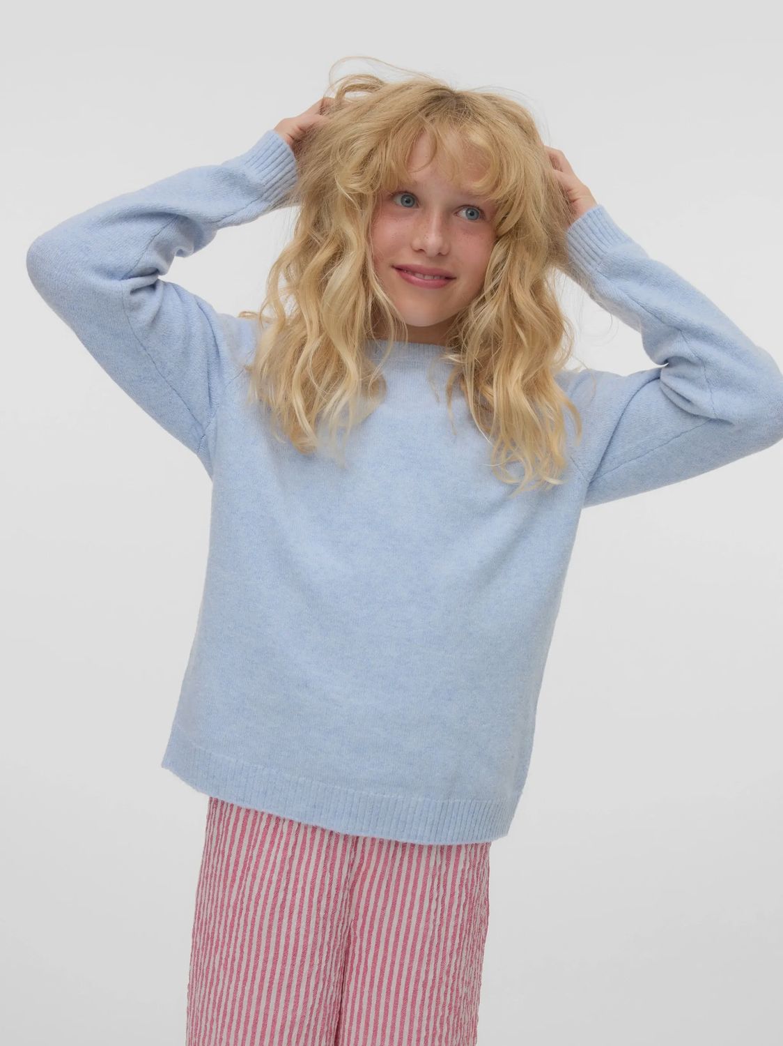 Pull en maille bleu ciel 1741