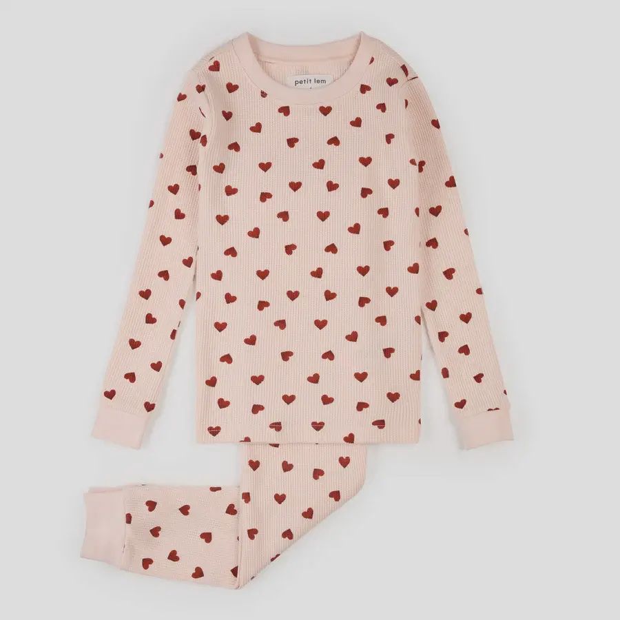 Pyjama deux pièces cœur rose – Q01K
