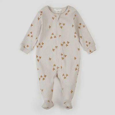 Pyjama petit oiseaux beige-P02B