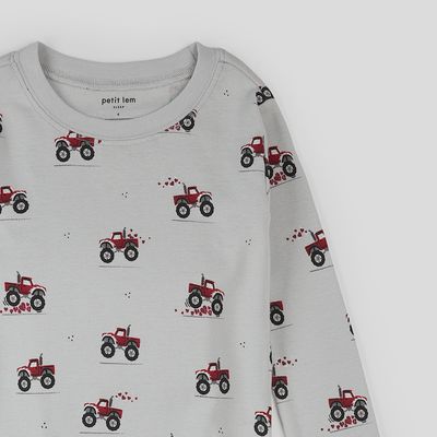 Pyjama 2 pièces tracteur de st-valentin - Q04K
