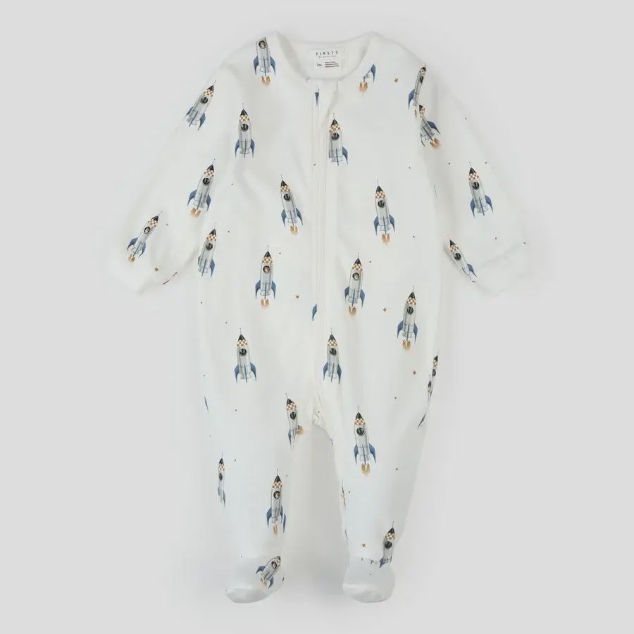 Pyjamas Petite fusée blanc -P01B
