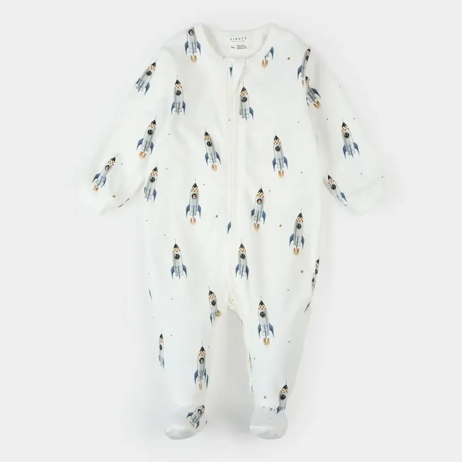 Pyjamas Petite fusée blanc -P01B