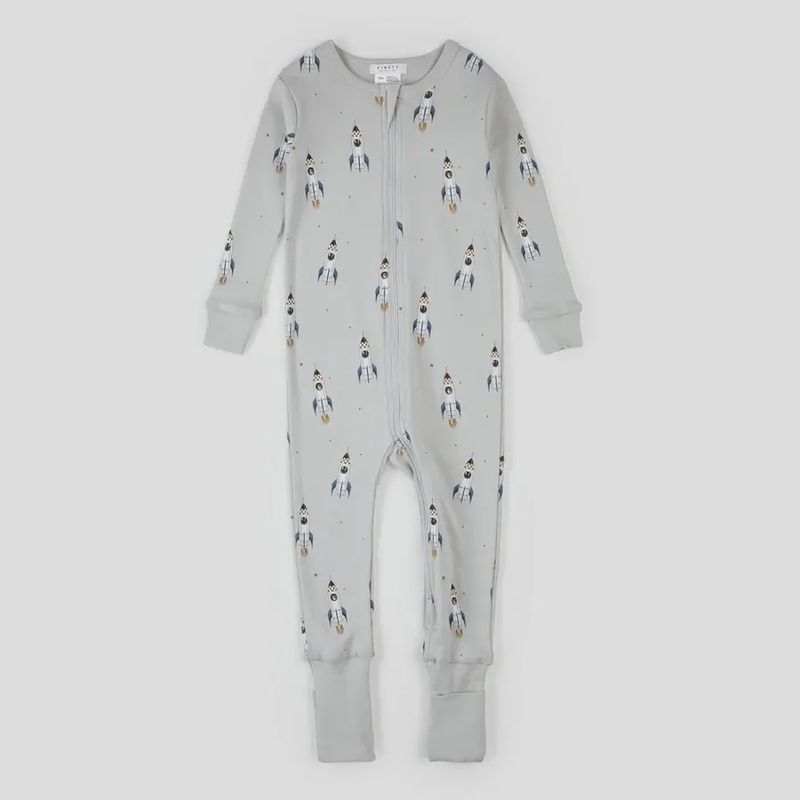 Pyjamas petite fusée gris -Q02B