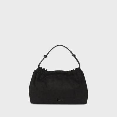 Le Lara - Sac à main en suède vegan noir