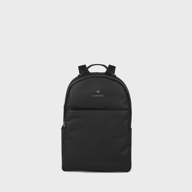 Le Charles - Sac à dos en cuir vegan noir recyclé