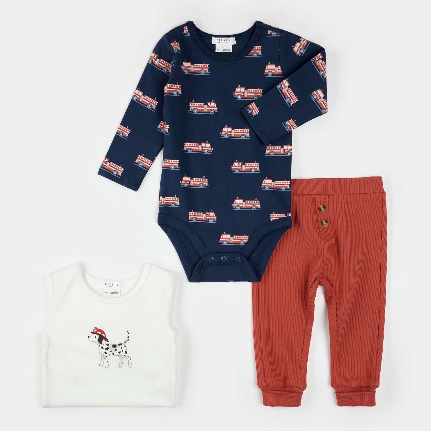 camion de pompiers impression 3pc ensemble E01B