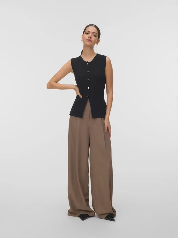 Débardeur  noir avec bouton or 0085