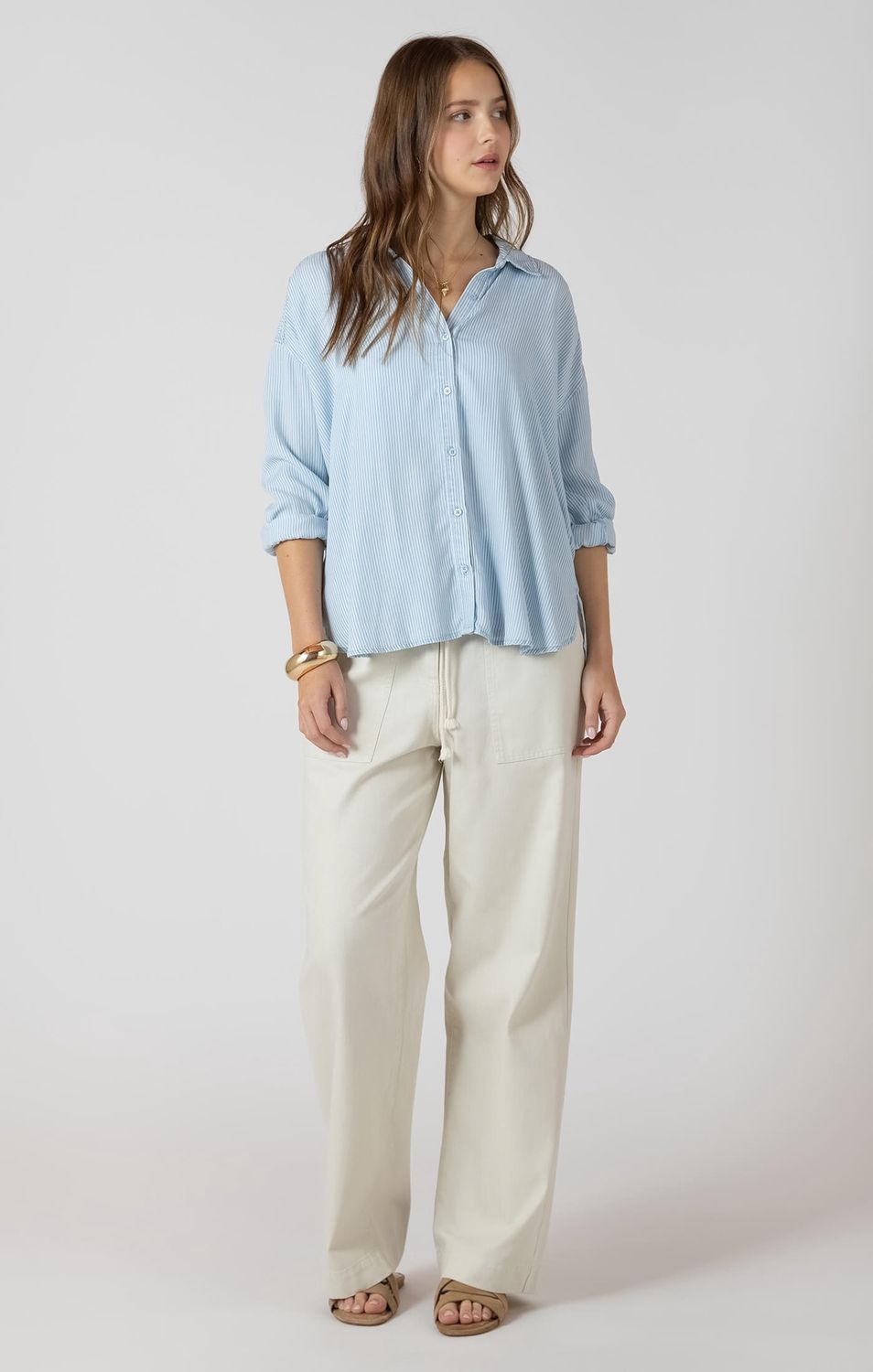 Chemise décontractée à rayure 3700