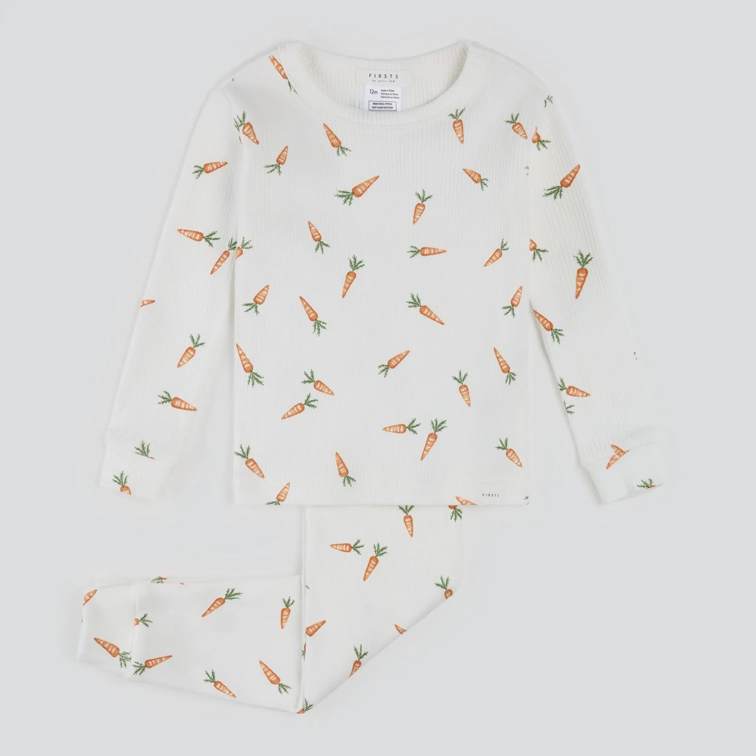 Pyjama 2 pièce blanc carotte – 02K