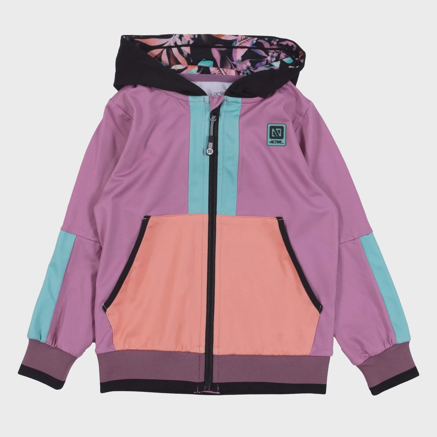 Veste à capuchon athlétique mauve