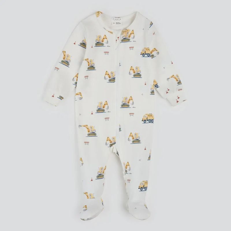 Pyjama bébé motif camion/pelle P01B