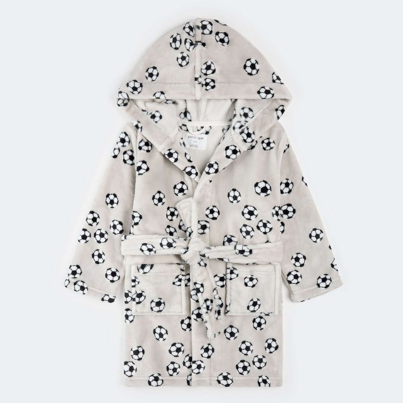 Robe de chambre motif ballon de soccer F06K