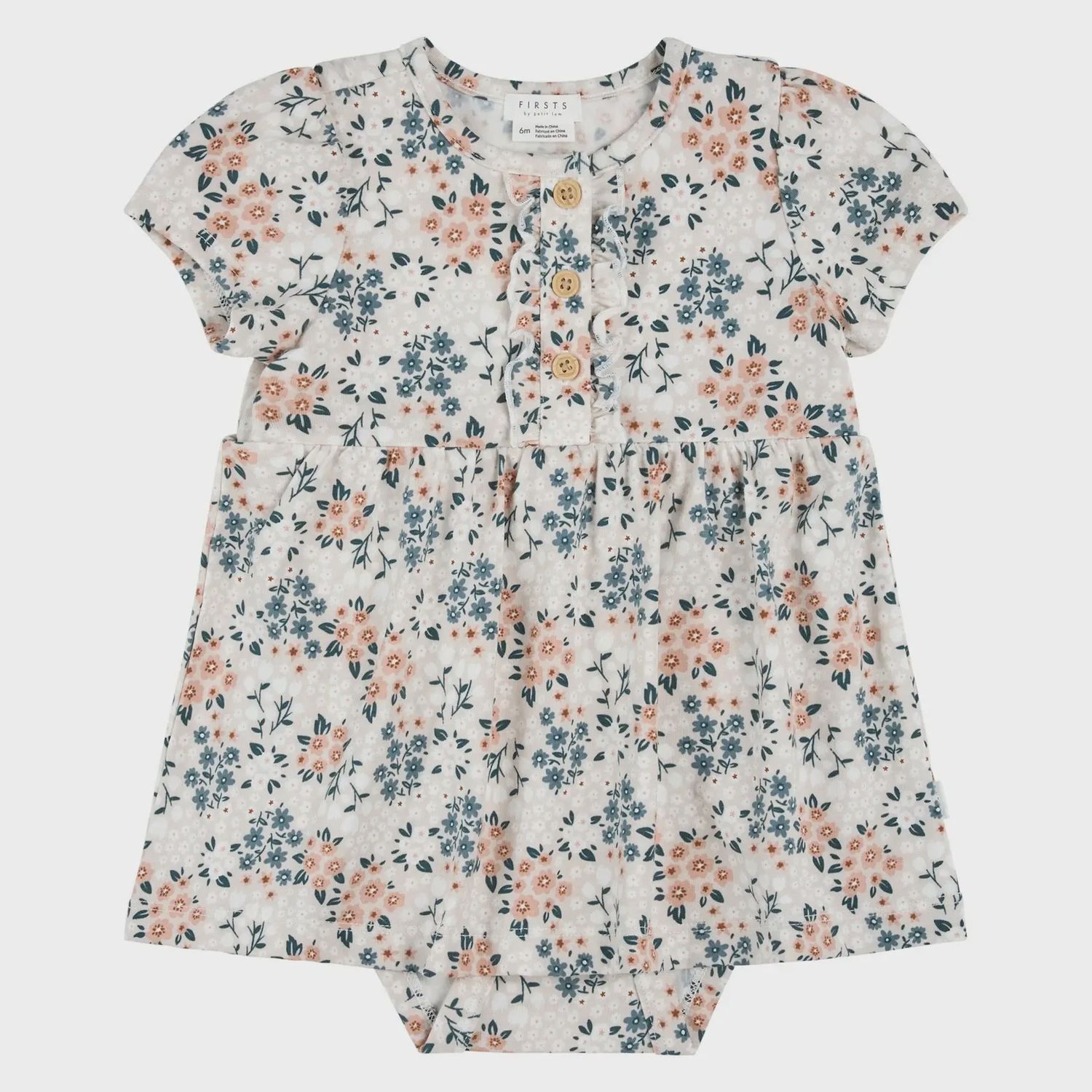 Robe cache-couche fleurie T02B