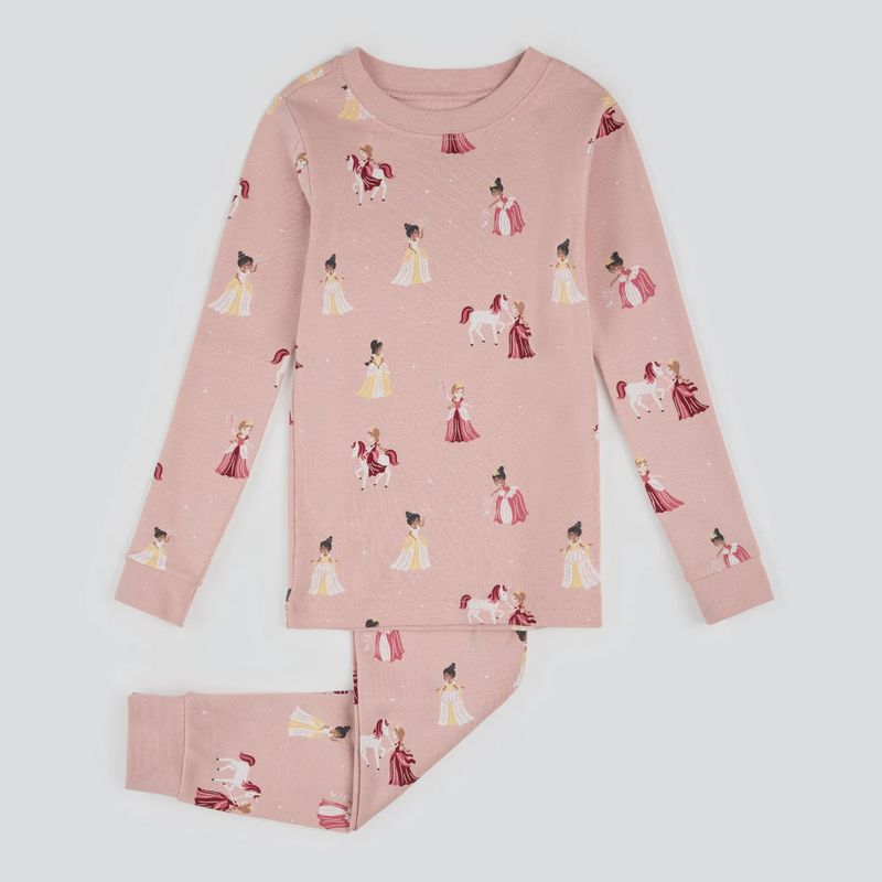 Pyjama rose imprimé princesse Q06K