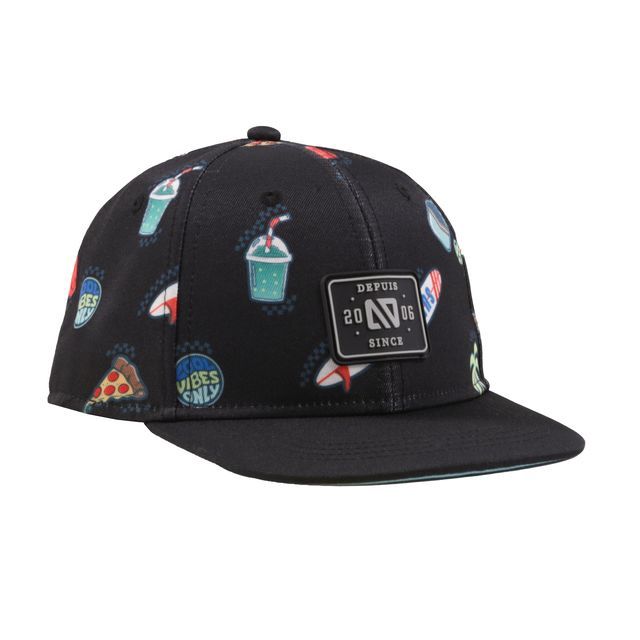 Casquette noir motif surf AS05