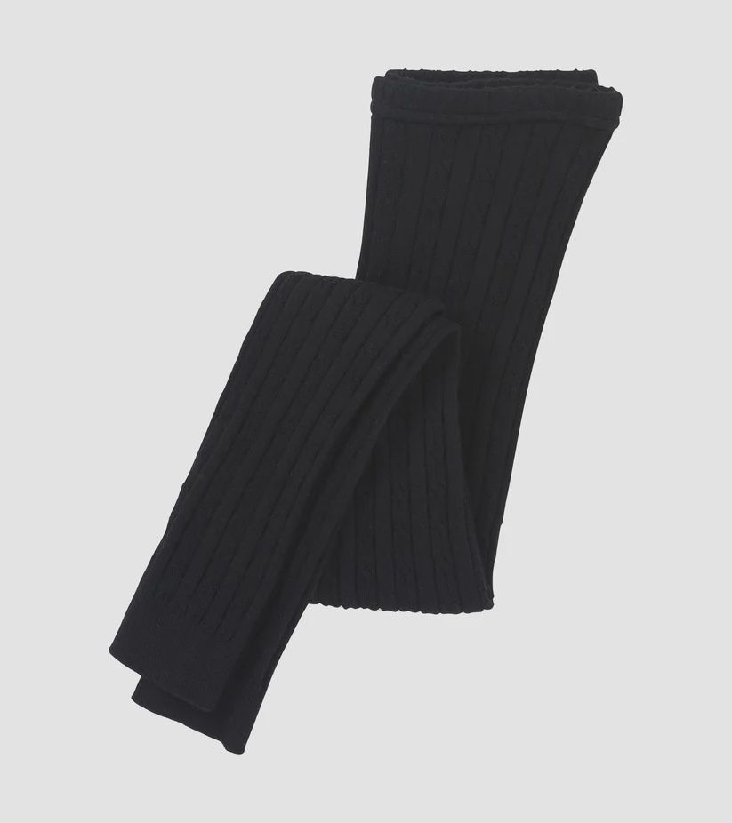 Legging Filles Noir Cable Knit 744b