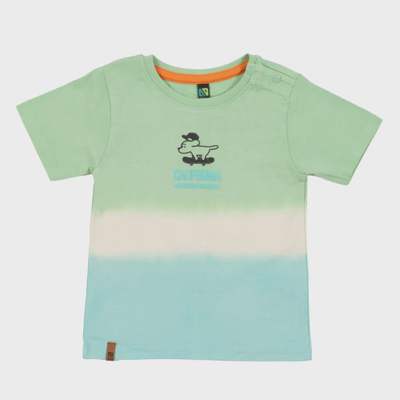 chandail manche courte vert, bleu et blanc, Grandeur: 12 mois