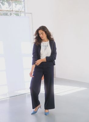 Veste légère marine zip or 6237