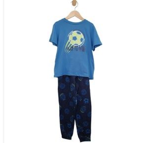 Ensemble pyjama a soccer bleu 817-