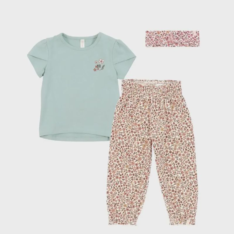 Ensemble 2 pièces fleuri avec bandeau 2660