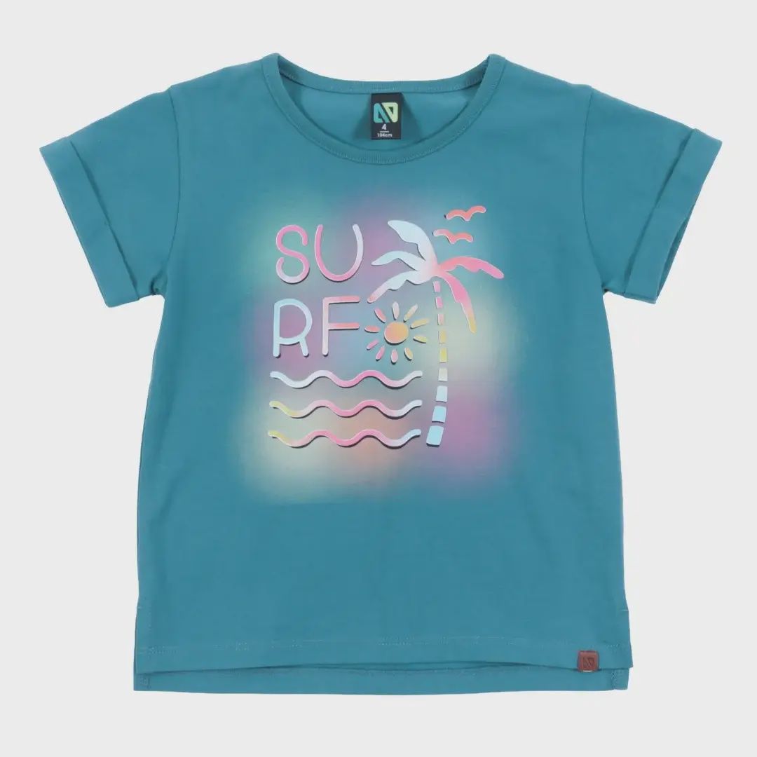 T-shirt surf sarcelle 2604