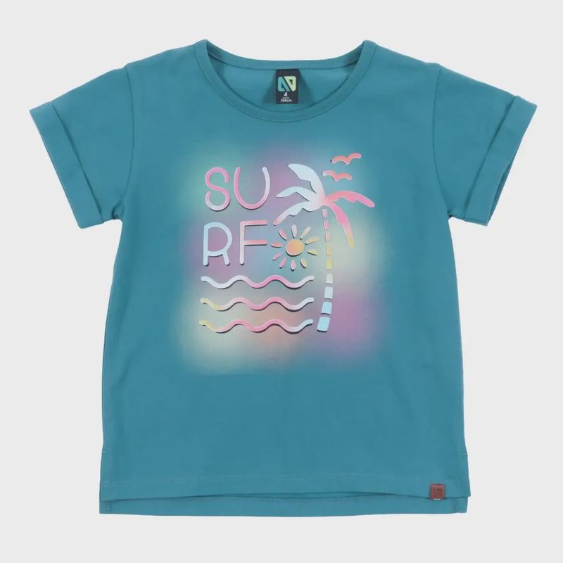 T-shirt surf sarcelle 2604