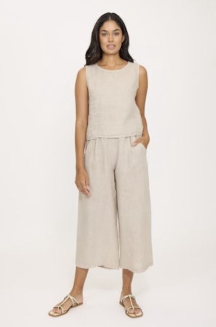 Pantalon en lin beige 4691