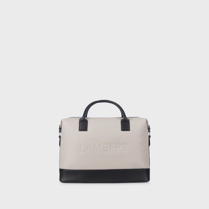 Le Mae - Petit sac de voyage en cuir vegan oyster