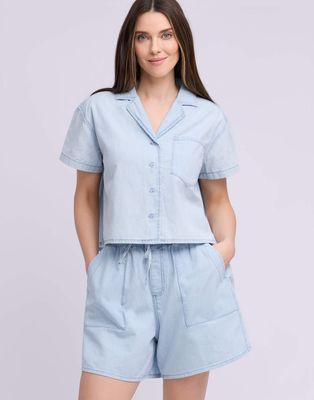 Chemise courte en jeans 2912